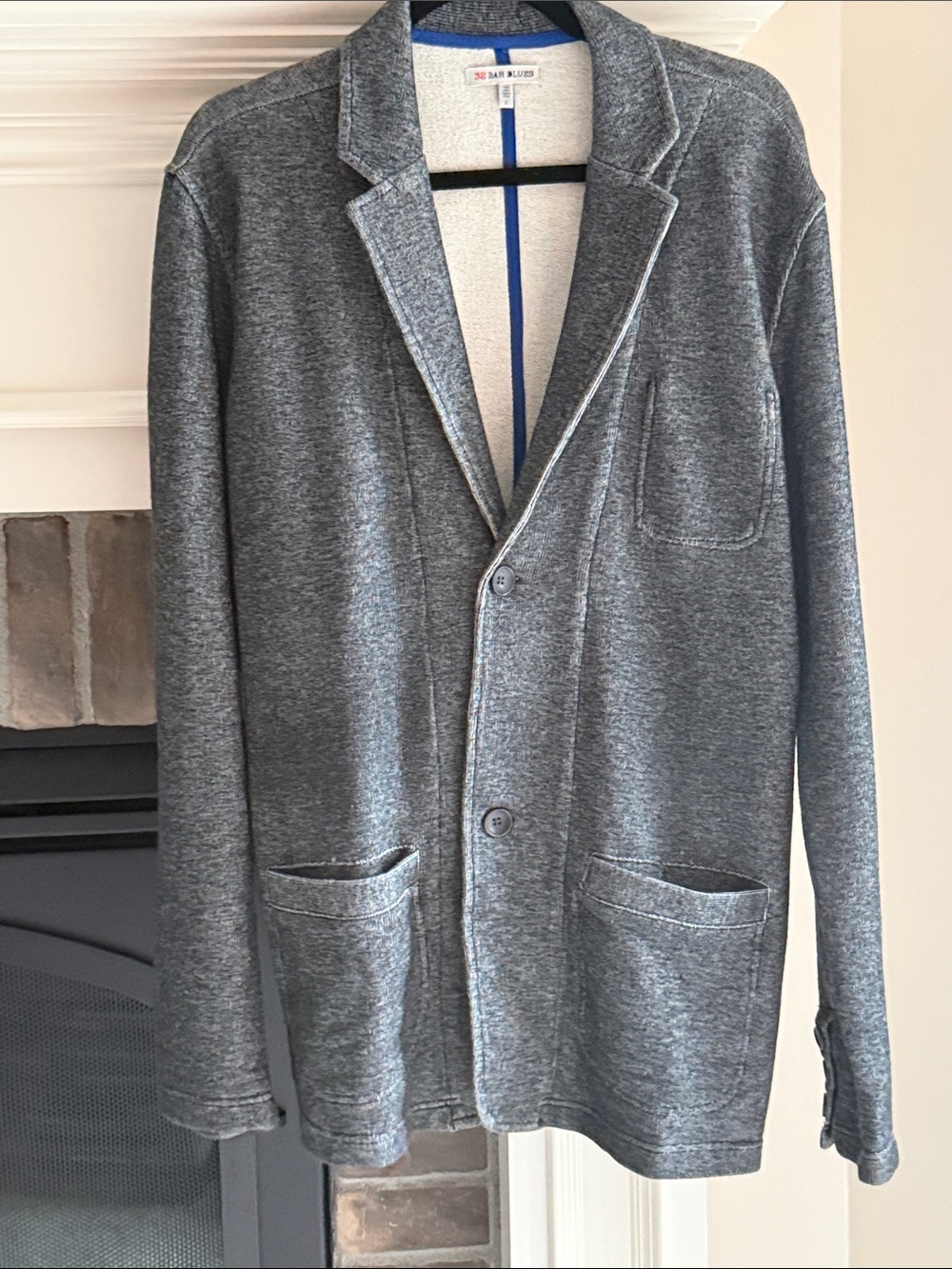 Men's Charcoal Gray Casual Blazer -  32 Bar Blues